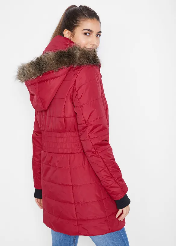 Lange outdoor jas in 2-in-1 look, doorgestikt, waterafstotend, bonprix