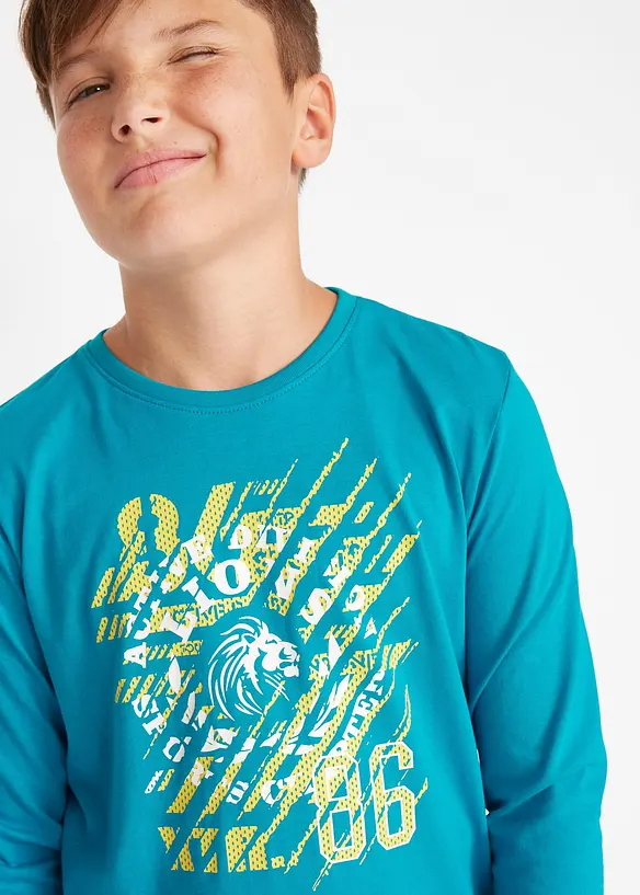 Longsleeve van biologisch katoen (set van 2), bonprix