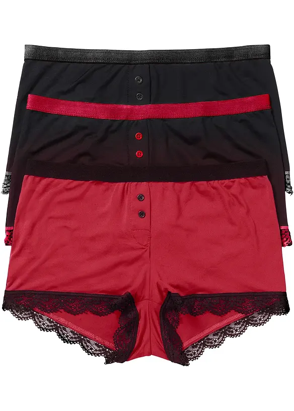 Microvezel dames boxer (set van 3), bonprix