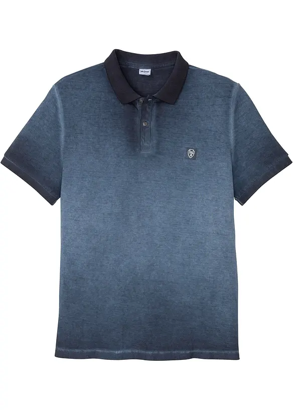 Piqué poloshirt in washed out used look, bonprix
