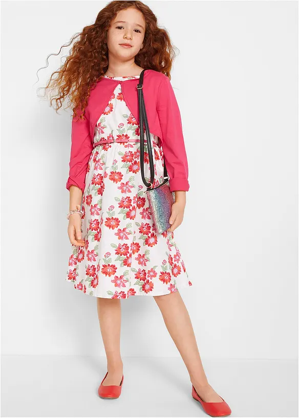 Jurk, riem en bolero (3-dlg. set), bonprix