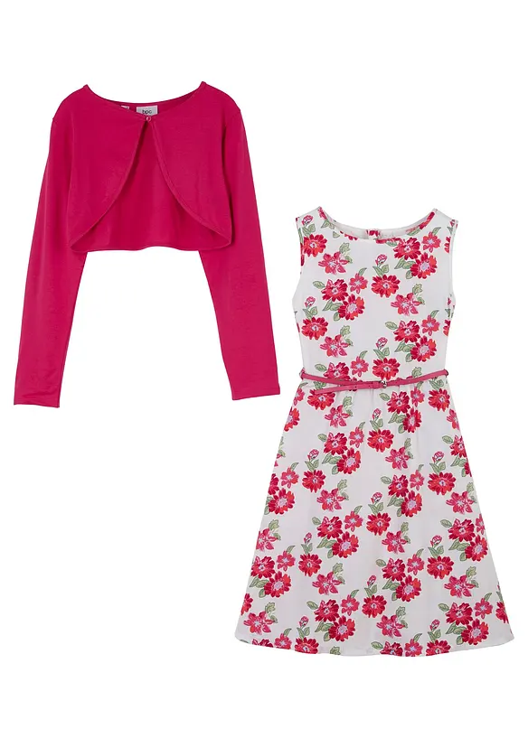 Jurk, riem en bolero (3-dlg. set), bonprix