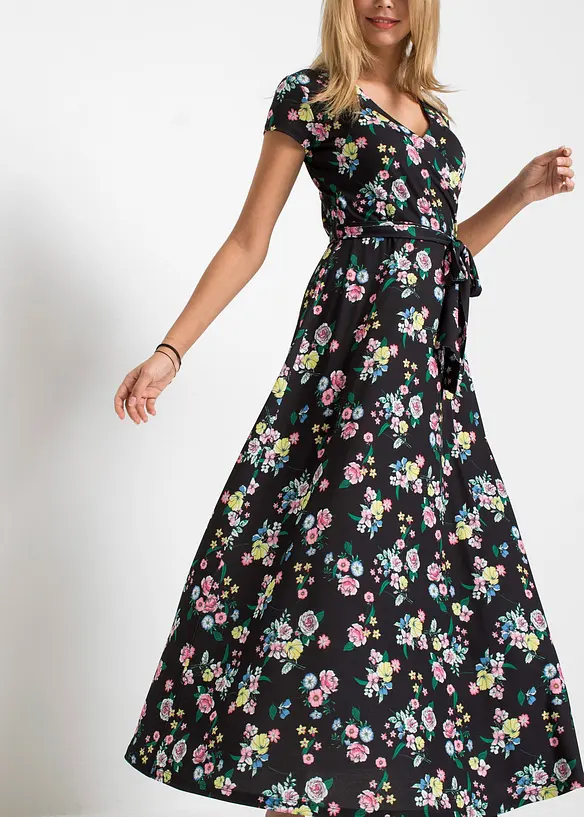 Maxi shirtjurk in wikkellook, bonprix