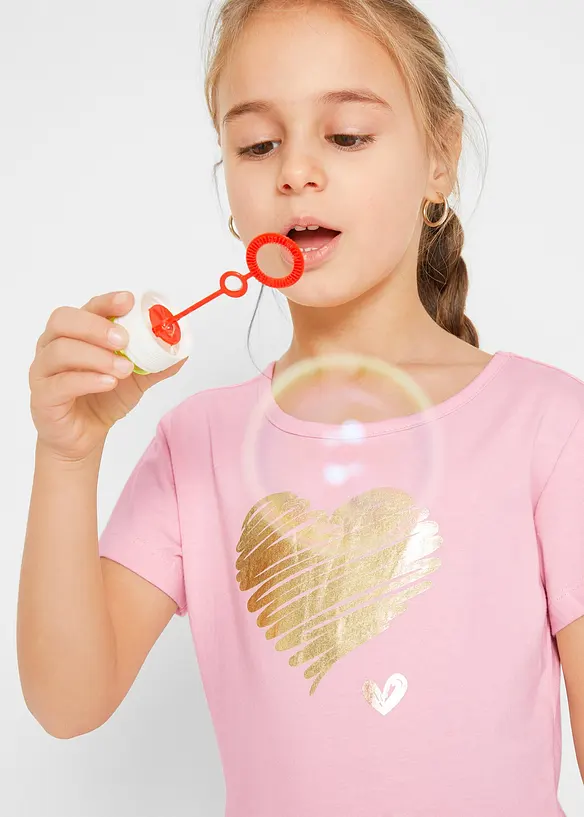 Jersey jurk van biologisch katoen (set van 2), bonprix