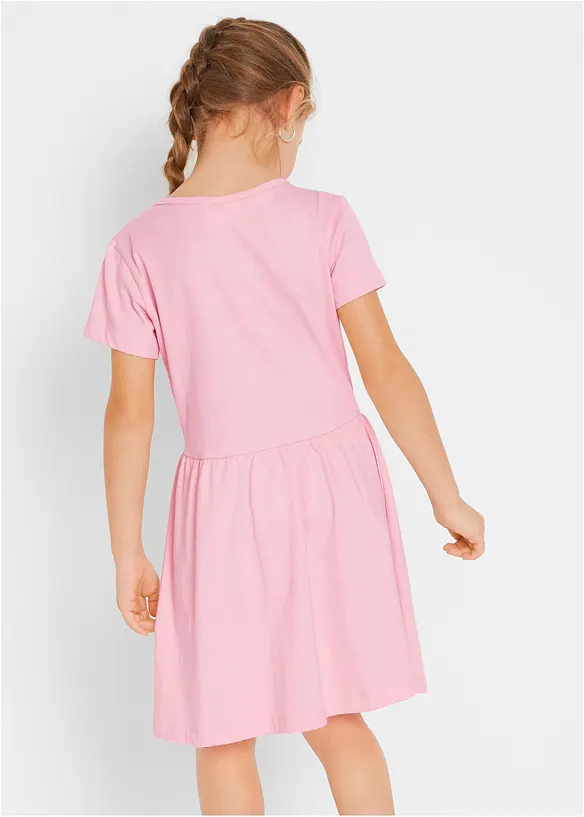 Jersey jurk van biologisch katoen (set van 2), bonprix