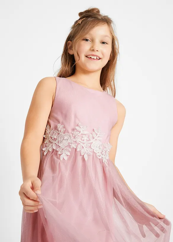 Midi jurk met kant, bonprix