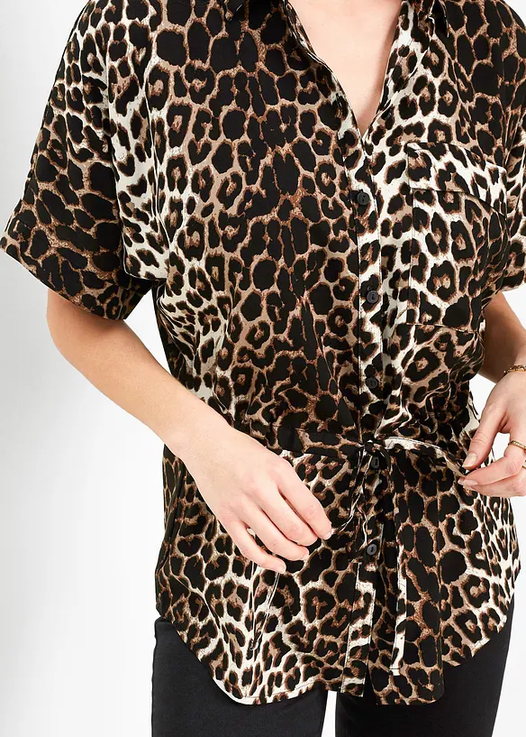 Viscose blouse met korte mouwen, bonprix