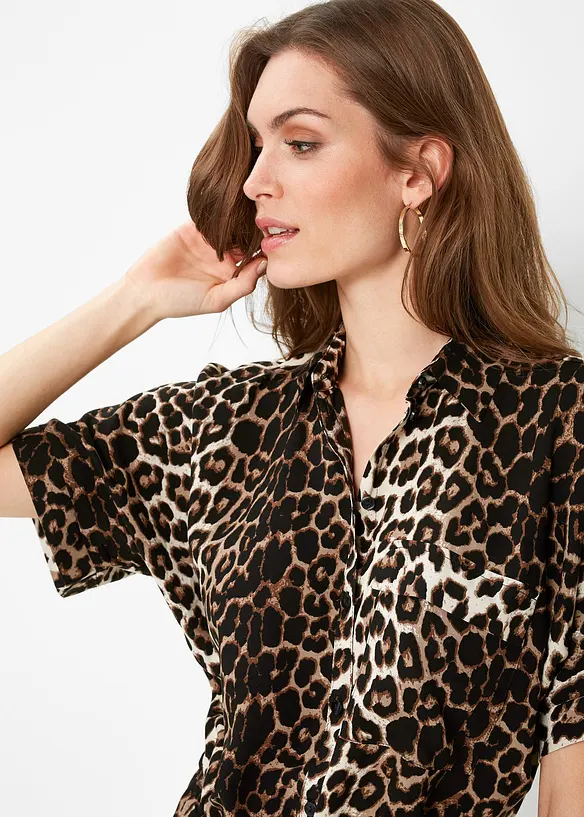 Viscose blouse met korte mouwen, bonprix