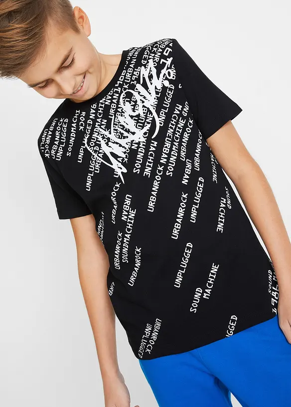 Jongens T-shirt slim fit van biologisch katoen, bonprix