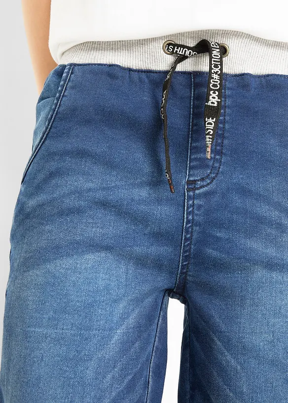 Jongens instap sweat jeans bermuda, regular fit, bonprix