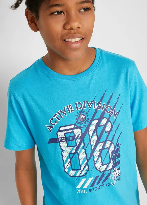 Jongens T-shirt van puur biologisch katoen (set van 2), bonprix