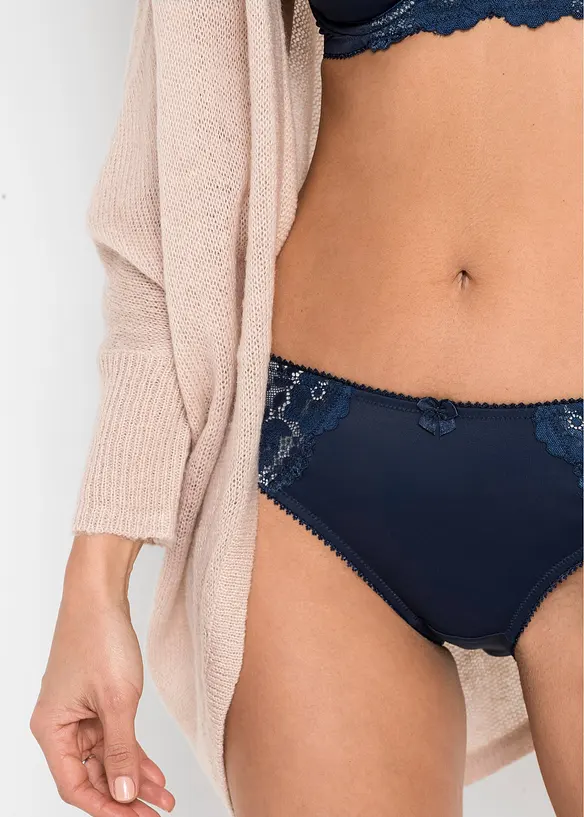 Slip met subtiel kant (set van 2), bonprix