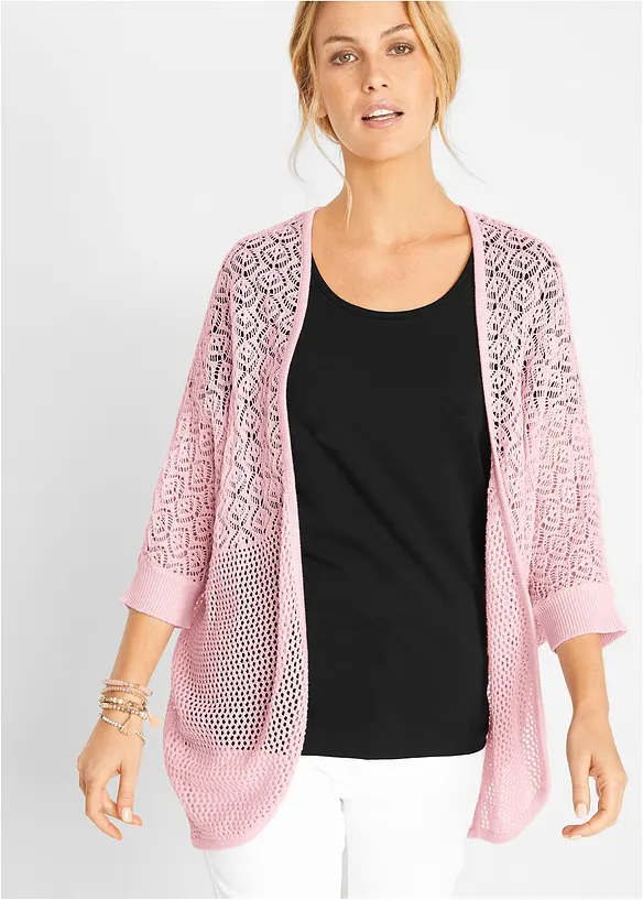 Lang ajour vest, bonprix