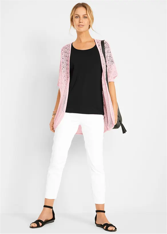 Lang ajour vest, bonprix