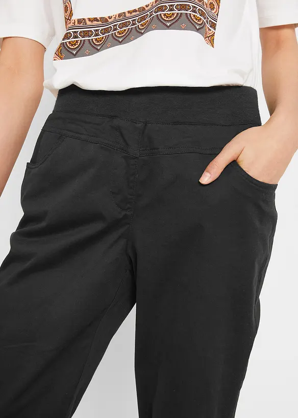 Capri broek van katoenmix met comfortband, bonprix