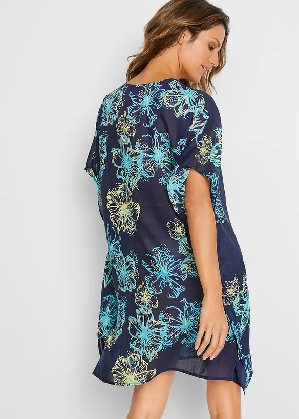 Transparante strandtuniek met V-hals, bonprix