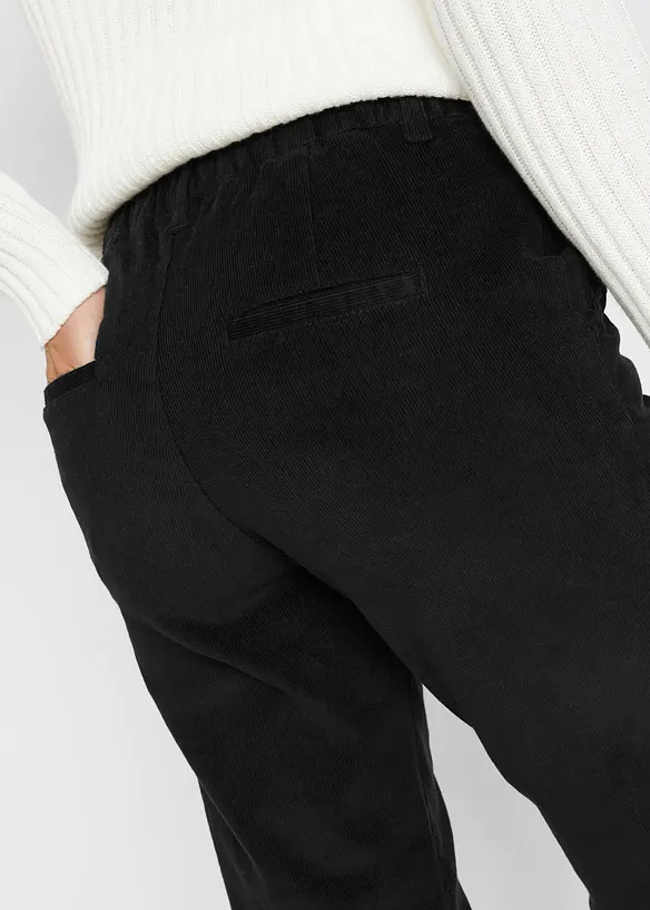 Corduroy broek met comfortabele tailleband, bonprix