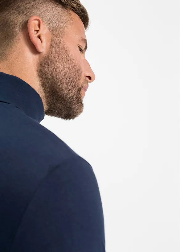 Longsleeve met col van puur biologisch katoen, bonprix