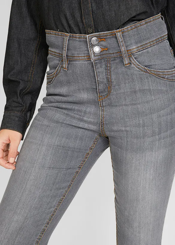 High waist comfort stretch jeans, slim fit, bonprix