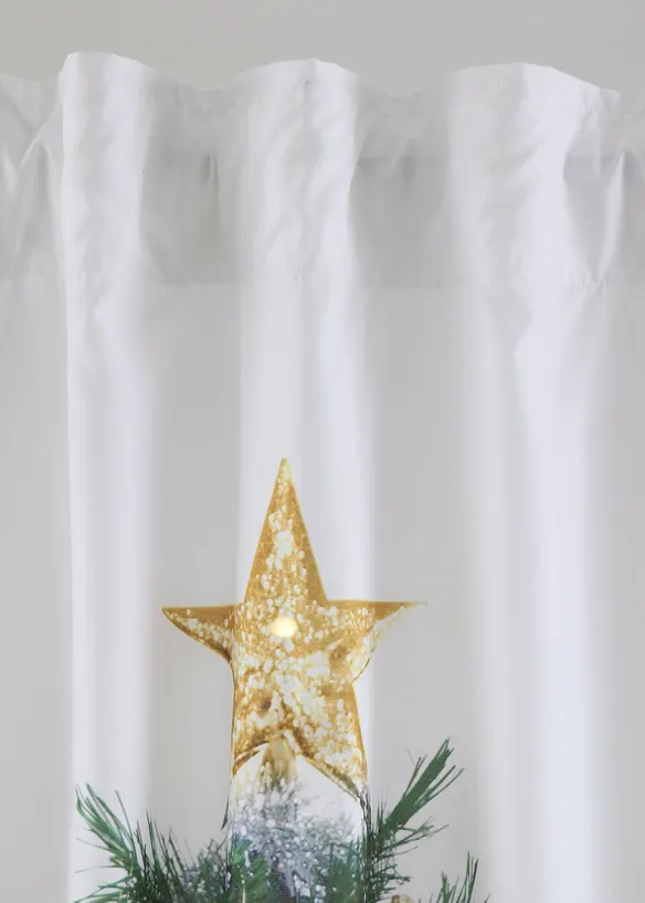 LED gordijn met kerstboomprint (1 stuk), bonprix