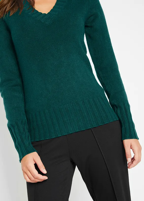 Trui met V-hals, bonprix