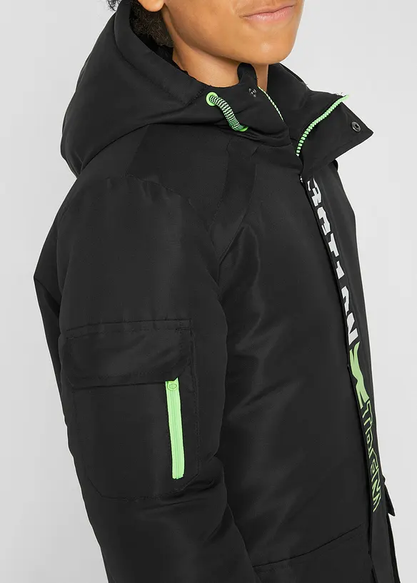 Jongens winterjas met capuchon, bonprix
