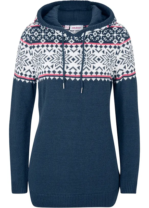 Hoodie met Noors patroon, bonprix