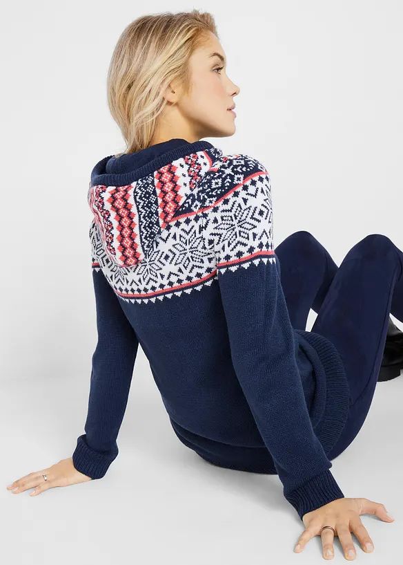 Hoodie met Noors patroon, bonprix
