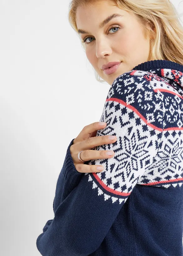 Hoodie met Noors patroon, bonprix