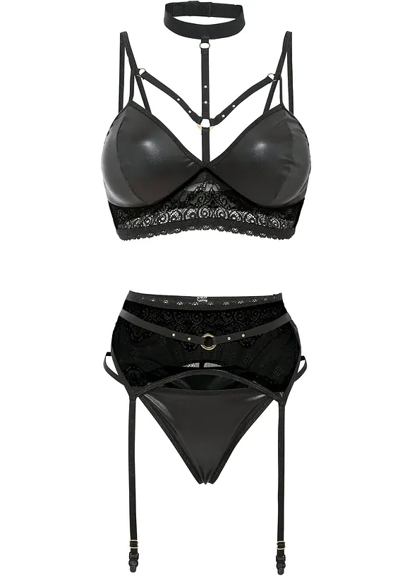 Bralette, string, jarretels (3-dlg. set), VENUS