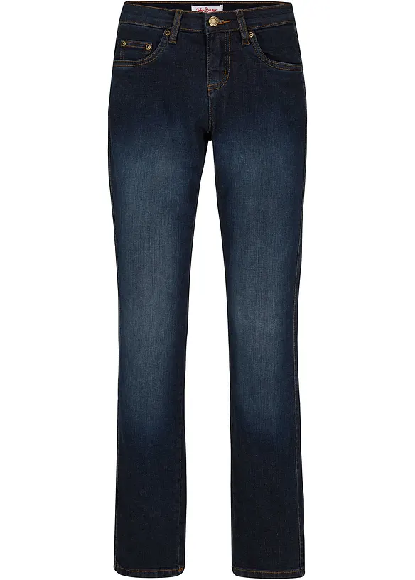 Slim straight jeans mid waist, stretch, bonprix