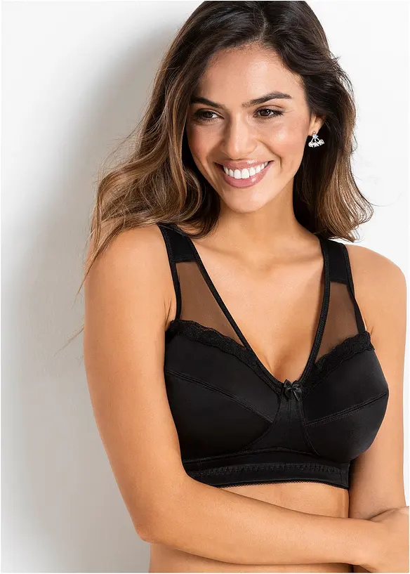 Steun bh zonder beugels met gewatteerde bandjes (set van 2), bonprix