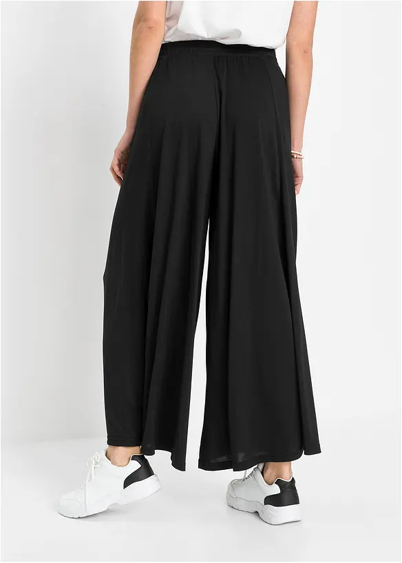 Jersey culotte met wijde pijpen, bonprix