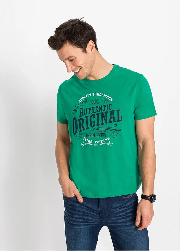 T-shirt van puur katoen (set van 2), bonprix