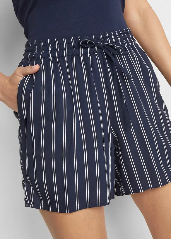 Viscose short met strikkoordjes (set van 2), bonprix