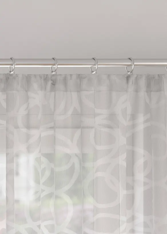 Transparant gordijn met print (1 stuk), bonprix