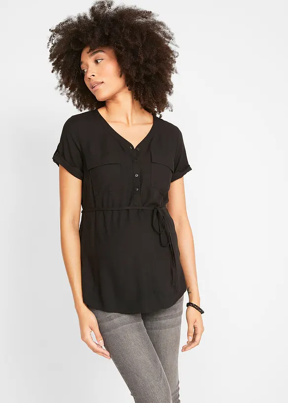 Zwangerschapsblouse/voedingsblouse van viscose, bonprix
