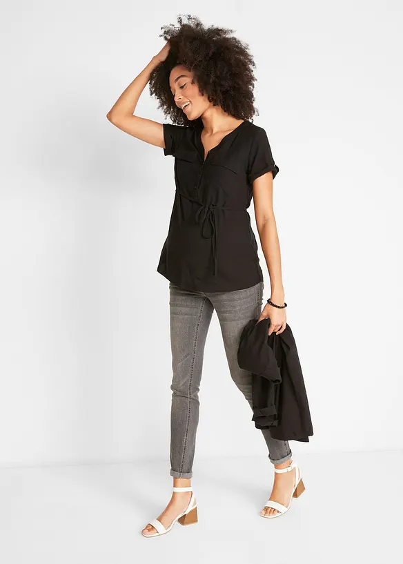 Zwangerschapsblouse/voedingsblouse van viscose, bonprix