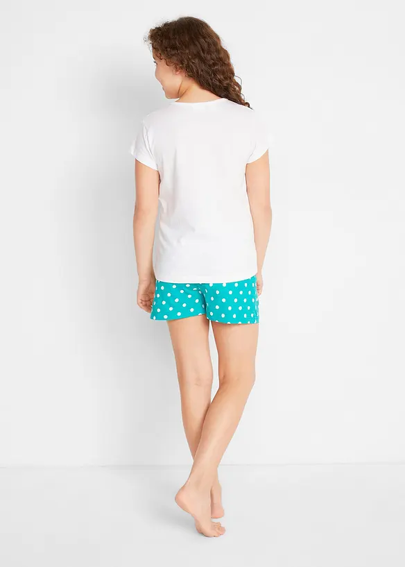 Shortama van katoen met korte mouwen (4-dlg. set), bonprix