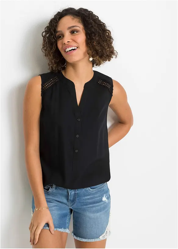Blousetop met gehaakte details, bonprix