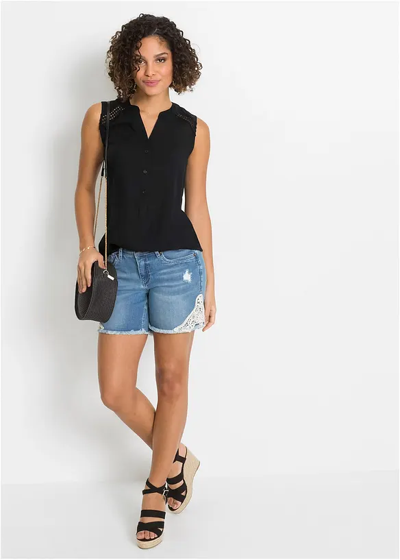 Blousetop met gehaakte details, bonprix