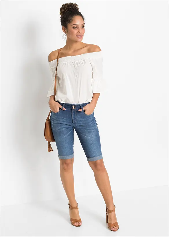 Jeans bermuda, mid waist, bonprix