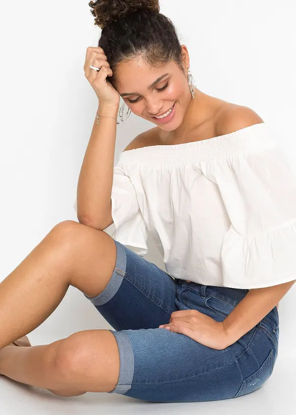 Jeans bermuda, mid waist, bonprix