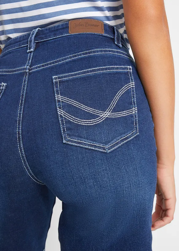 Stretch jeans bermuda, bonprix