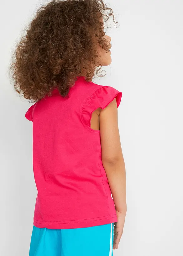 Meisjes T-shirt (set van 2) van biologisch katoen, bonprix