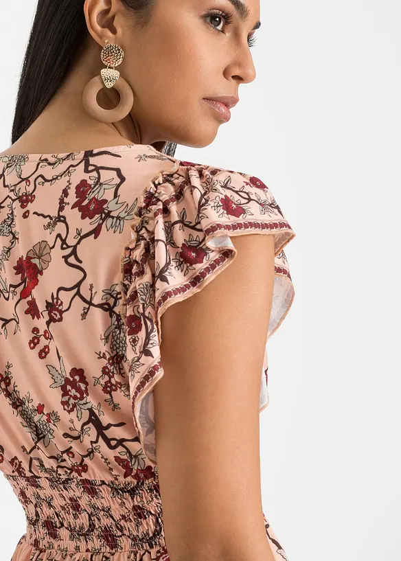 Gedessineerde jersey jurk, bonprix