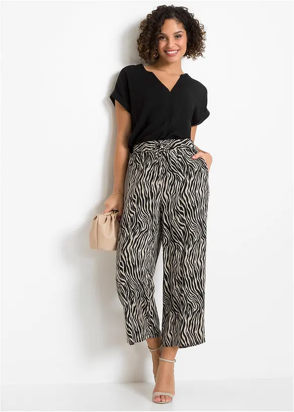 Gedessineerde culotte van soepele viscose, bonprix