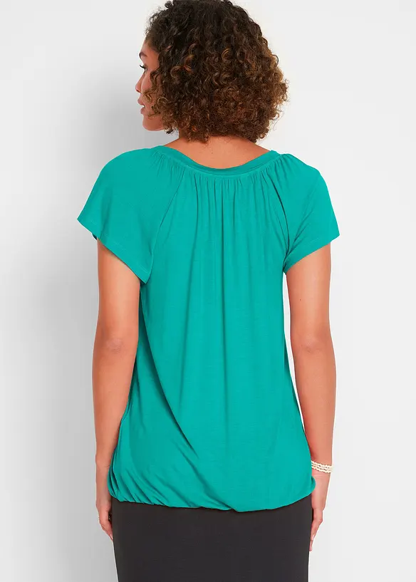 Shirt in een viscosemix, korte mouw, bonprix