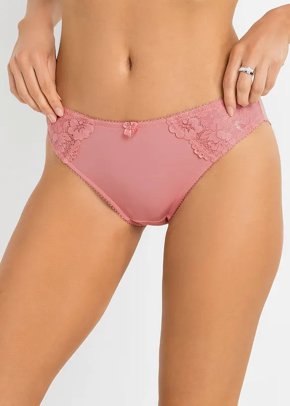 Slip met subtiel kant (set van 2), bonprix