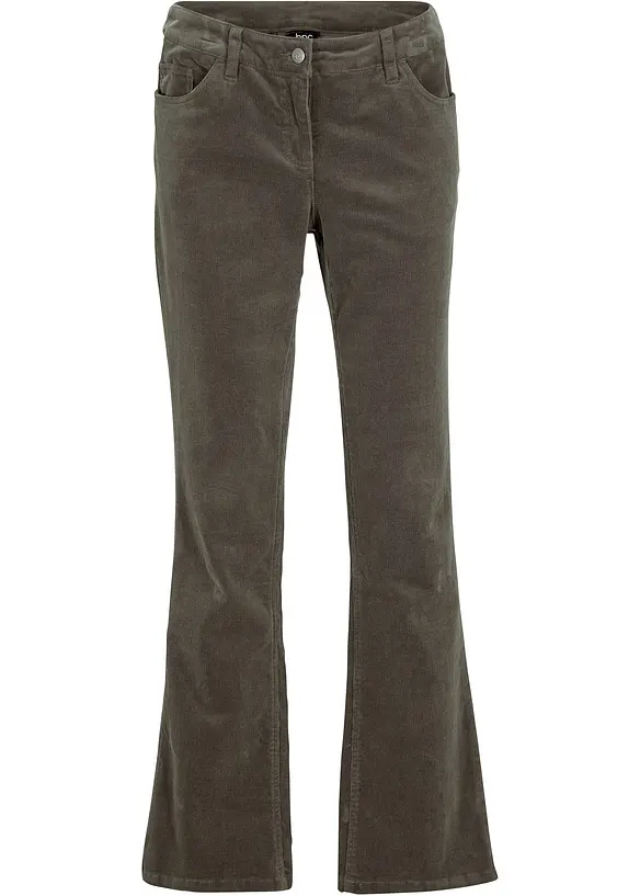 Stretch corduroy broek, bootcut, bonprix